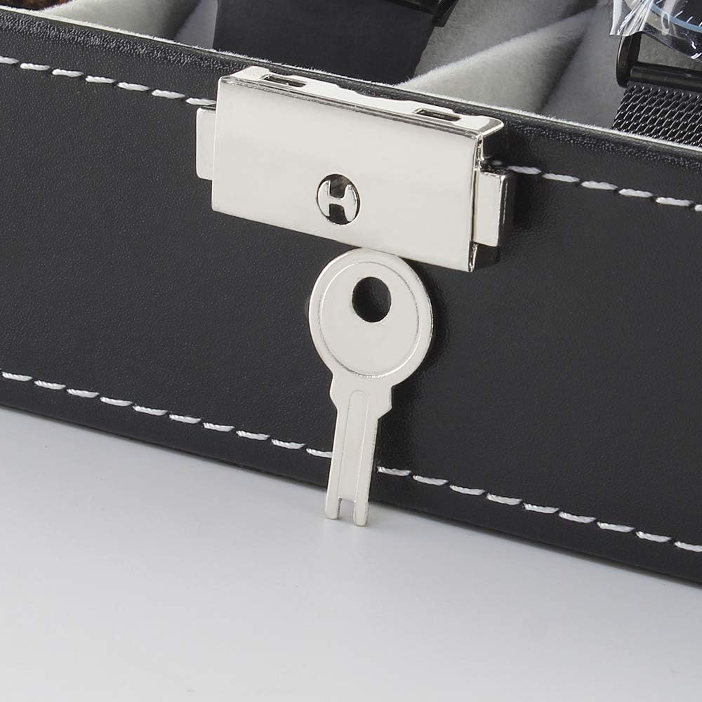 NEX Organizador de Caja de Reloj de 6 Ranuras para Hombres, Soporte...