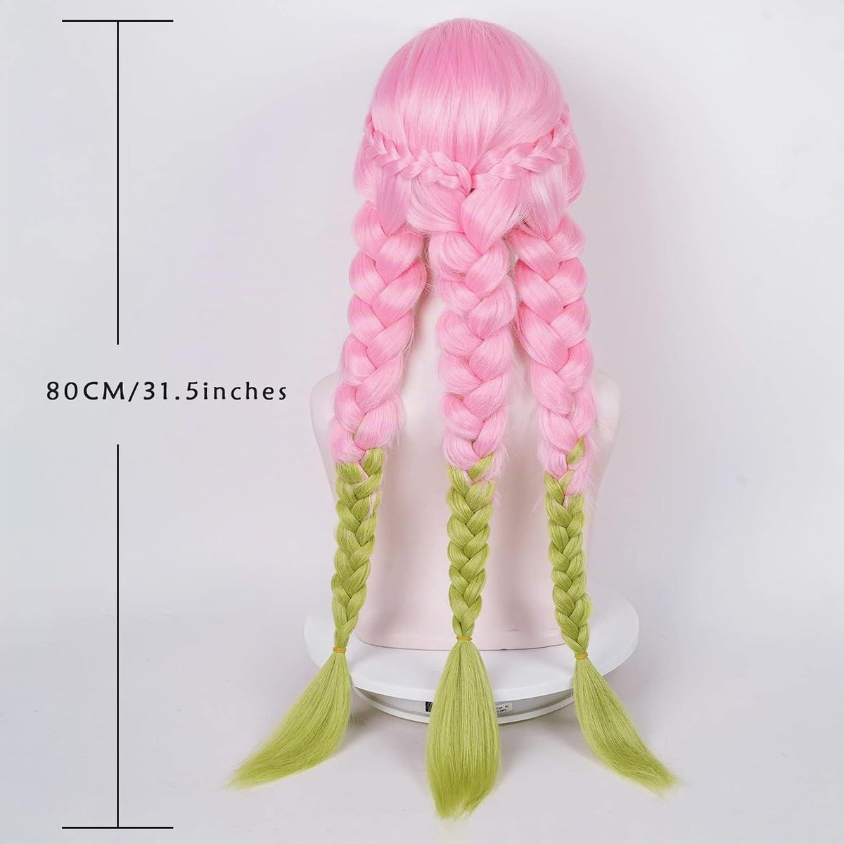 Max Beauty - Peluca de anime rosa y verde para Mitsuri Cosplay pelu...