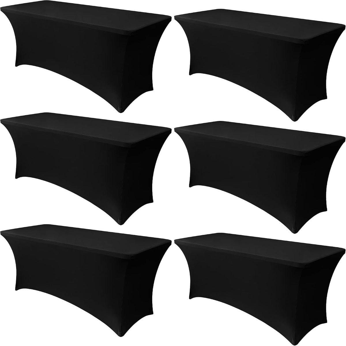 Obstal Paquete de 6 Fundas de Mesa Elásticas de Spandex para Mesas...