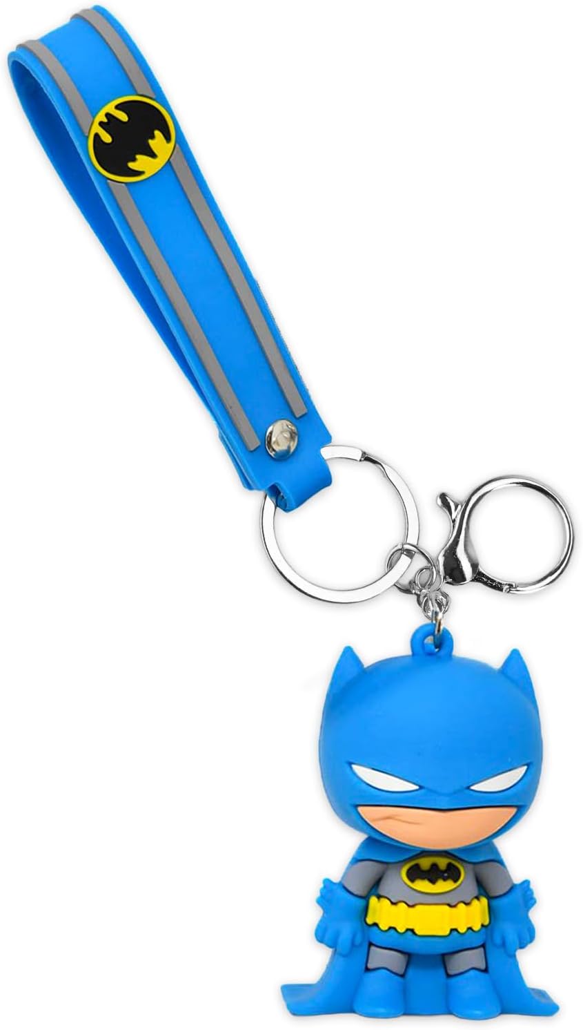 Batman Paquete de llaveros ~ Llavero de silicona de lujo con figura...