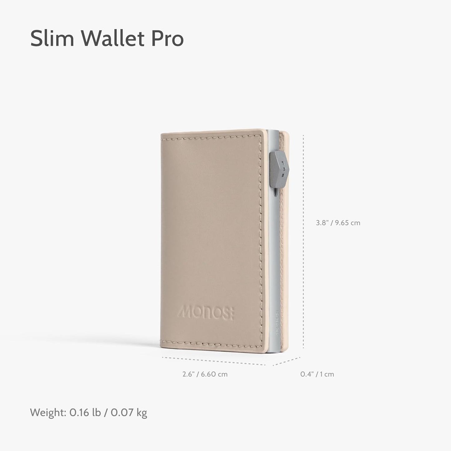 Monos Slim Wallet Pro - Cartera de aluminio con bloqueo RFID | Cuer...