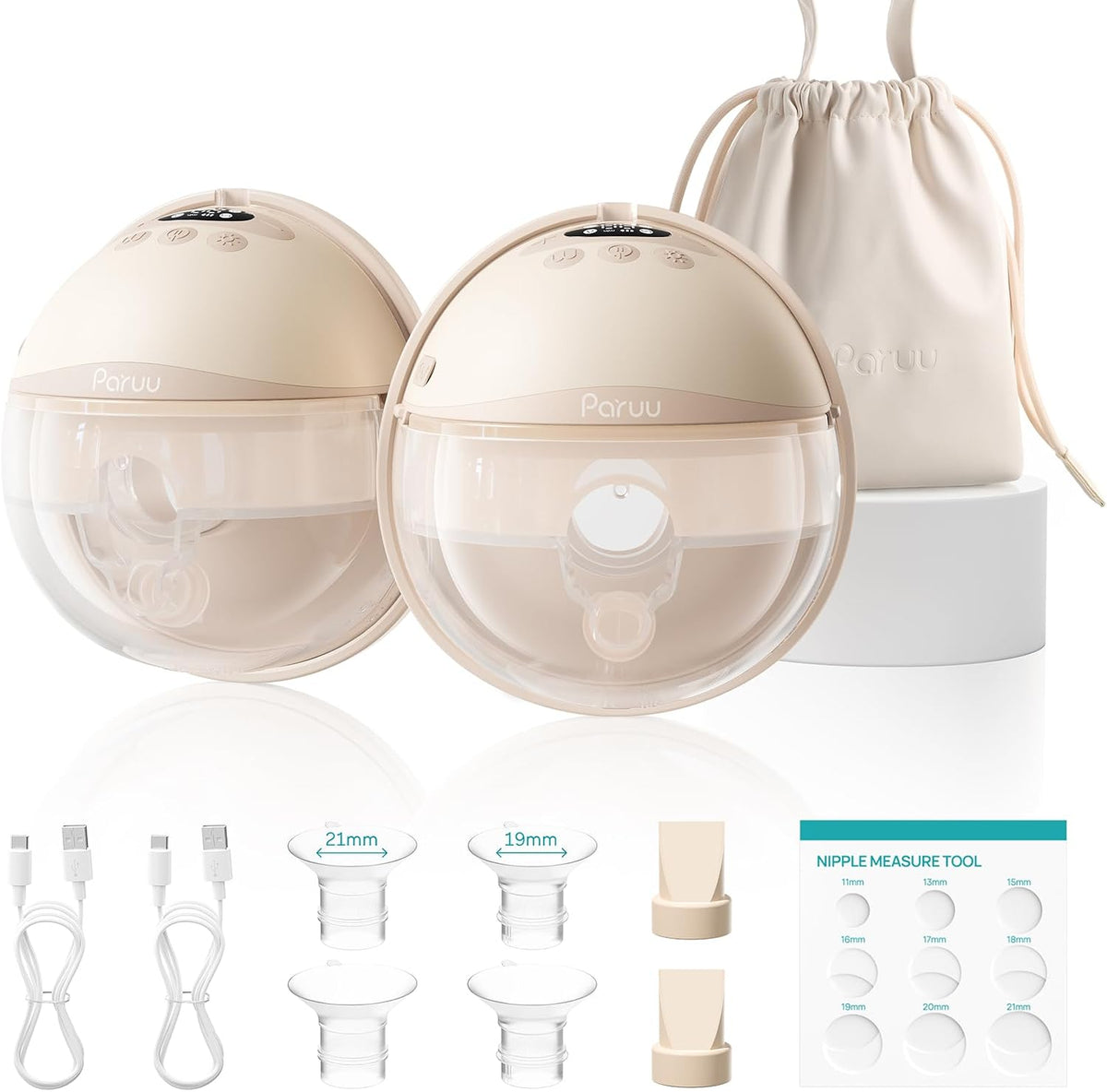 Paruu P16 Pro - Extractor de leche portátil, sacaleche eléctrico ma...
