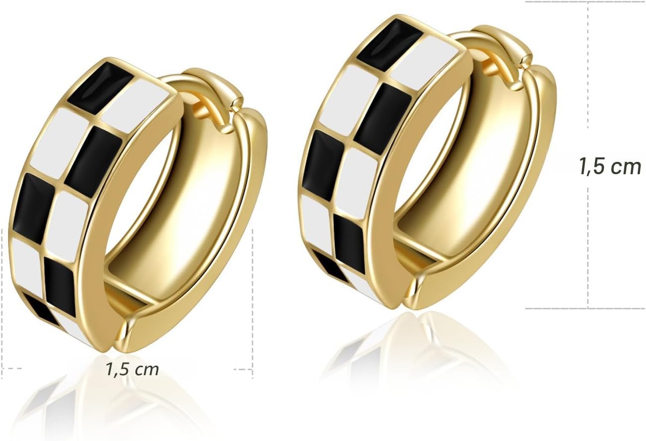 Sriomu - Aretes pequeños tipo argolla para cartílago con diseño a c...