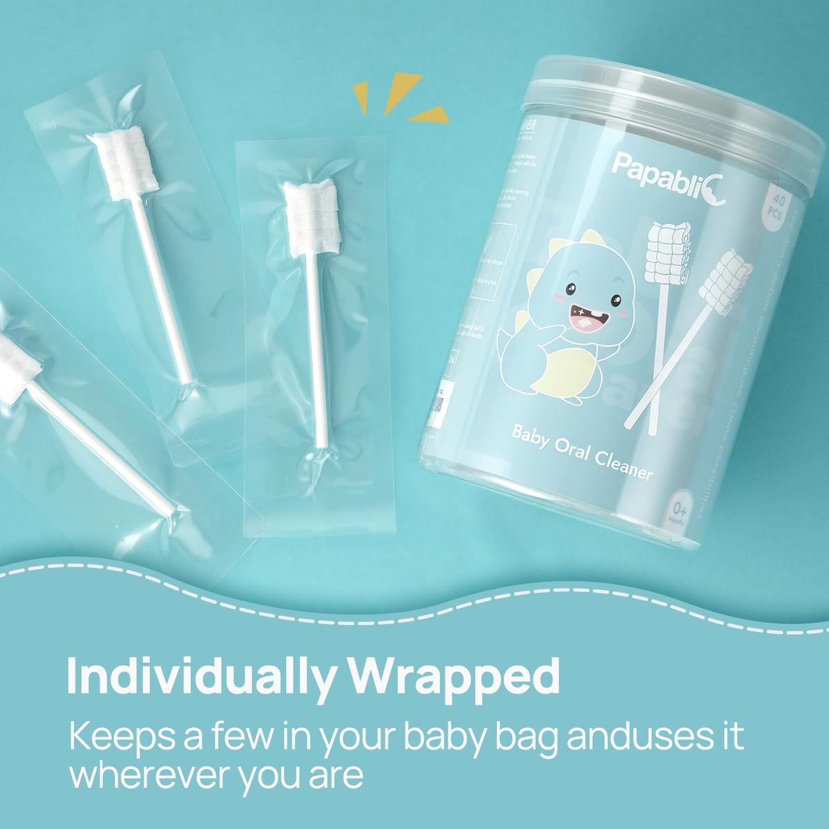 Papablic Limpiador de lengua de bebé para bebés oral de 0 a 2 años...
