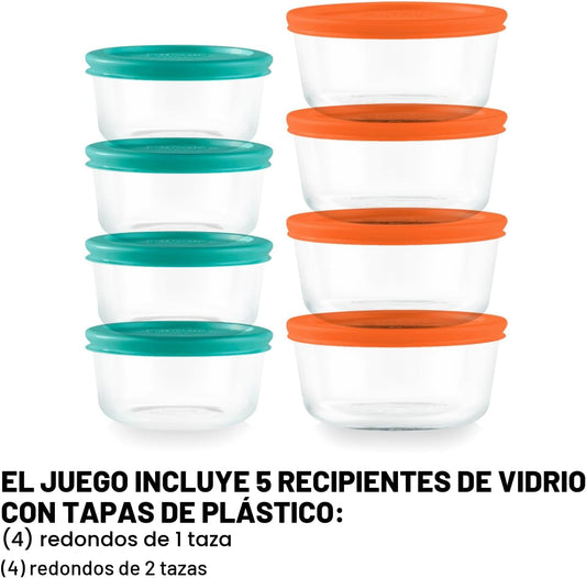 Pyrex Simply Store (Paquete de 8) - Juego de 8 recipientes pequeños...