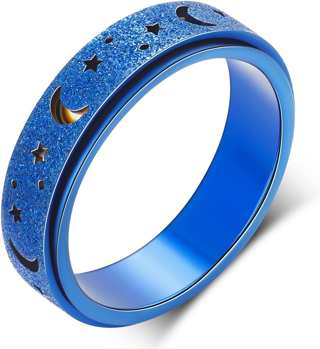 Anillo de Ansiedad para Mujeres Anillo Giratorio Anillo Fidget Jugu...