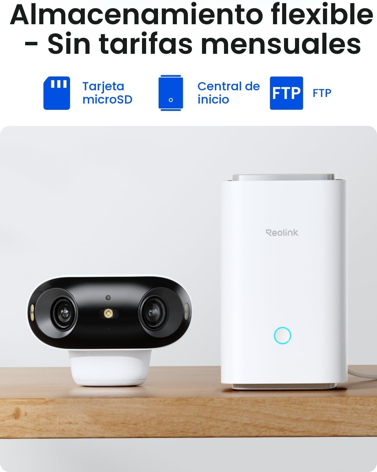 REOLINK Cámara solar 4K 180 ° de doble lente 8MP al aire libre inal...