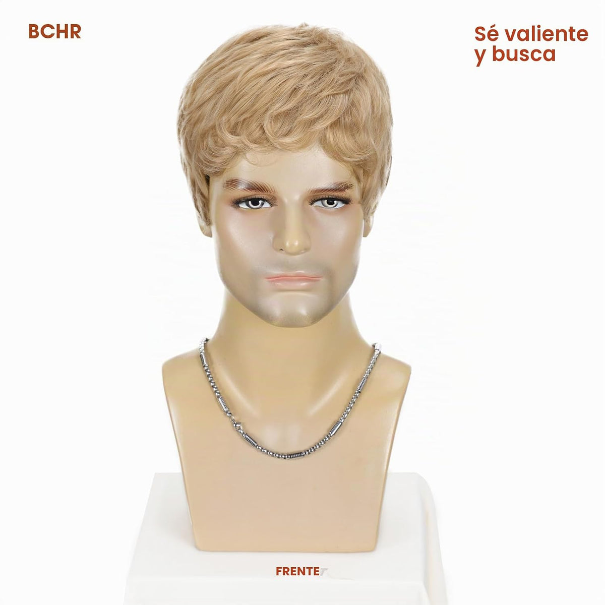 BCHR Peluca rubia para hombre, peluca corta en capas rubias y recta...