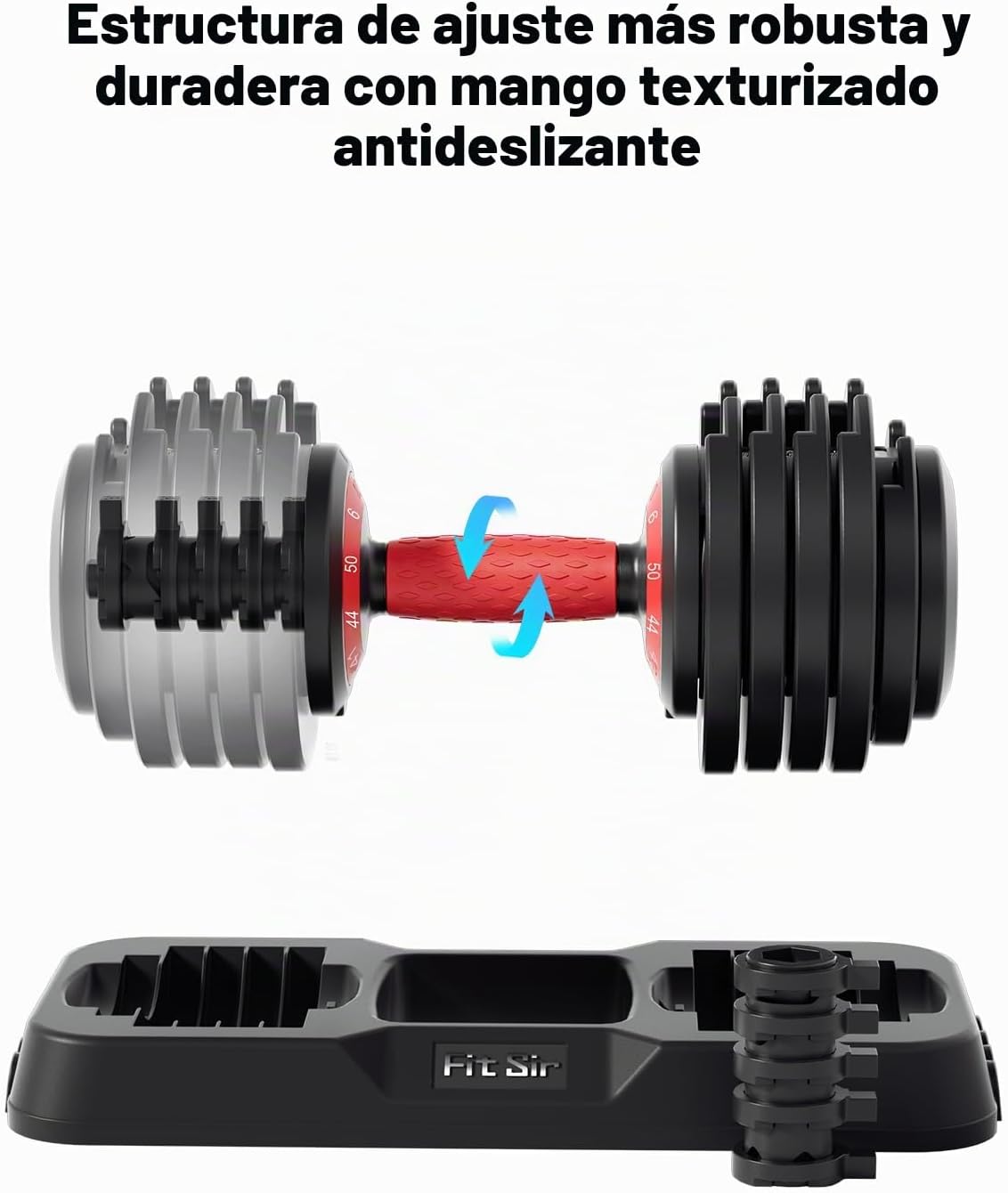 Fit Sir Juego de mancuernas ajustables, 10 en 1, mancuernas ajustab...