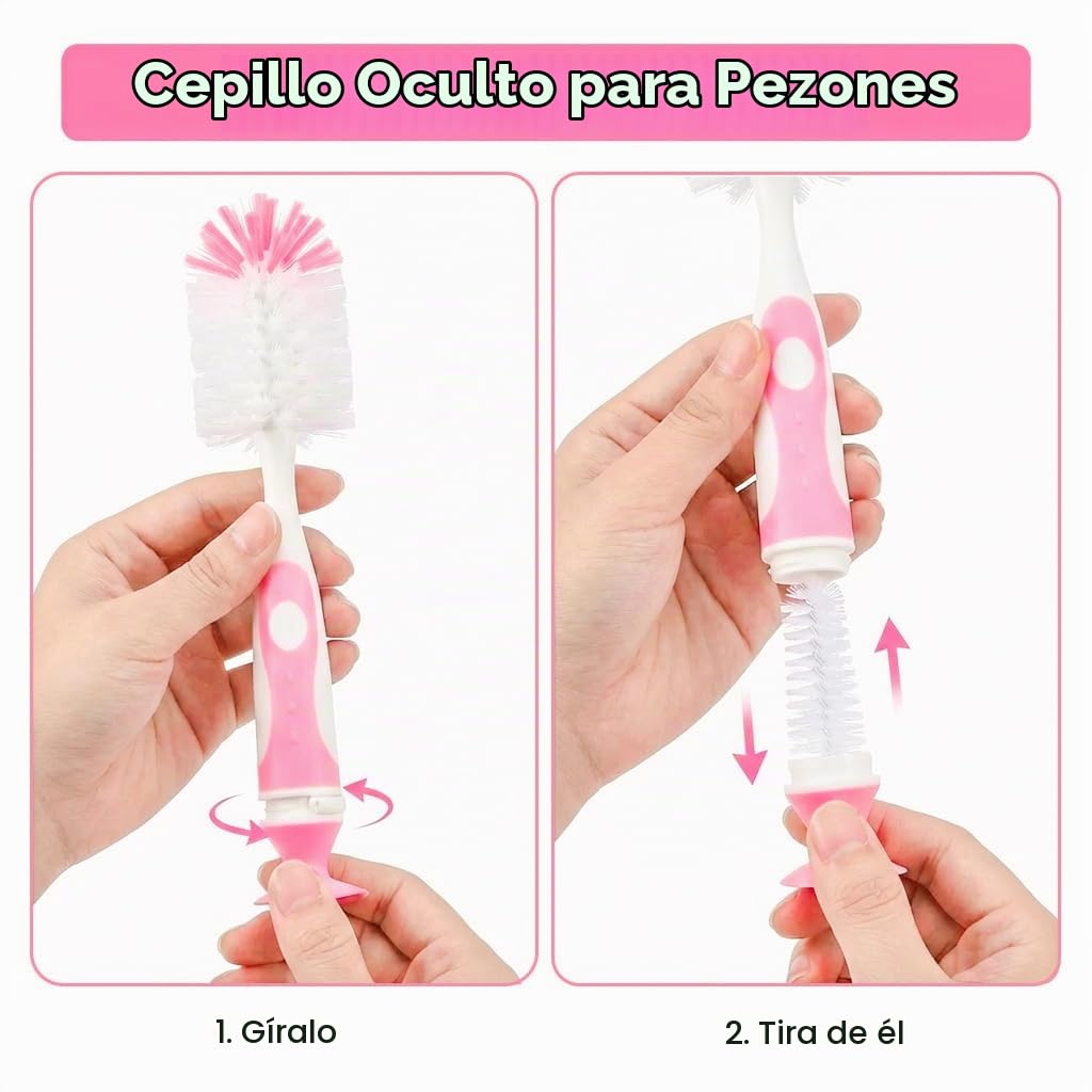 Juego de cepillo de biberón 5 en 1 de Ariseno, incluye cepillo de b...