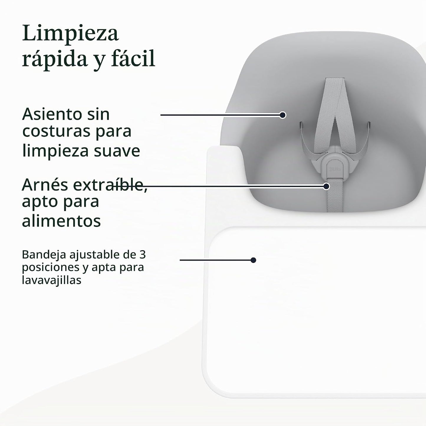 UPPAbaby Ciro - Silla alta, diseño elegante y fácil de limpiar, ban...