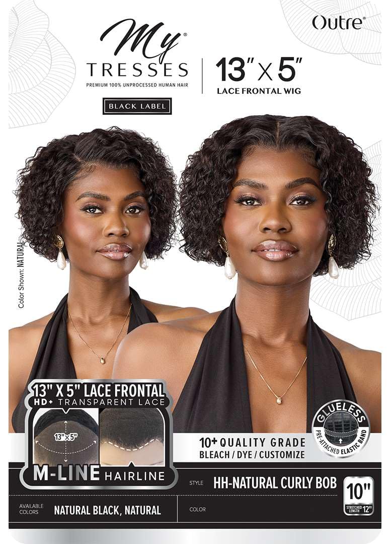 Outre Mytresses Negro -13X5 Peluca de cabello humano frontal de enc...