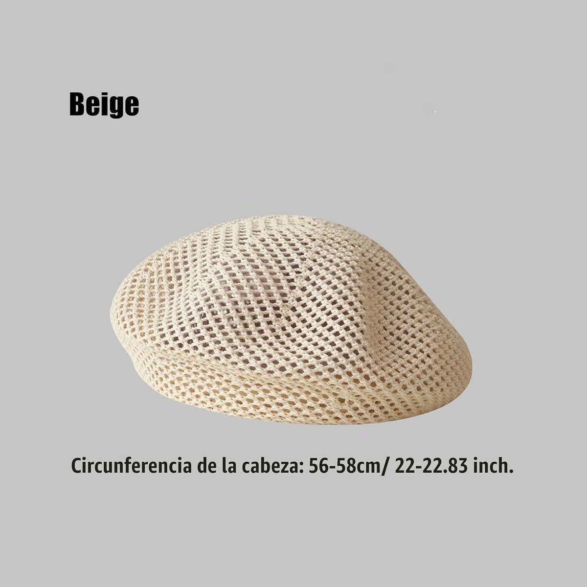 AICHUAN Boina francesa de verano para mujer, boina de ganchillo, so...