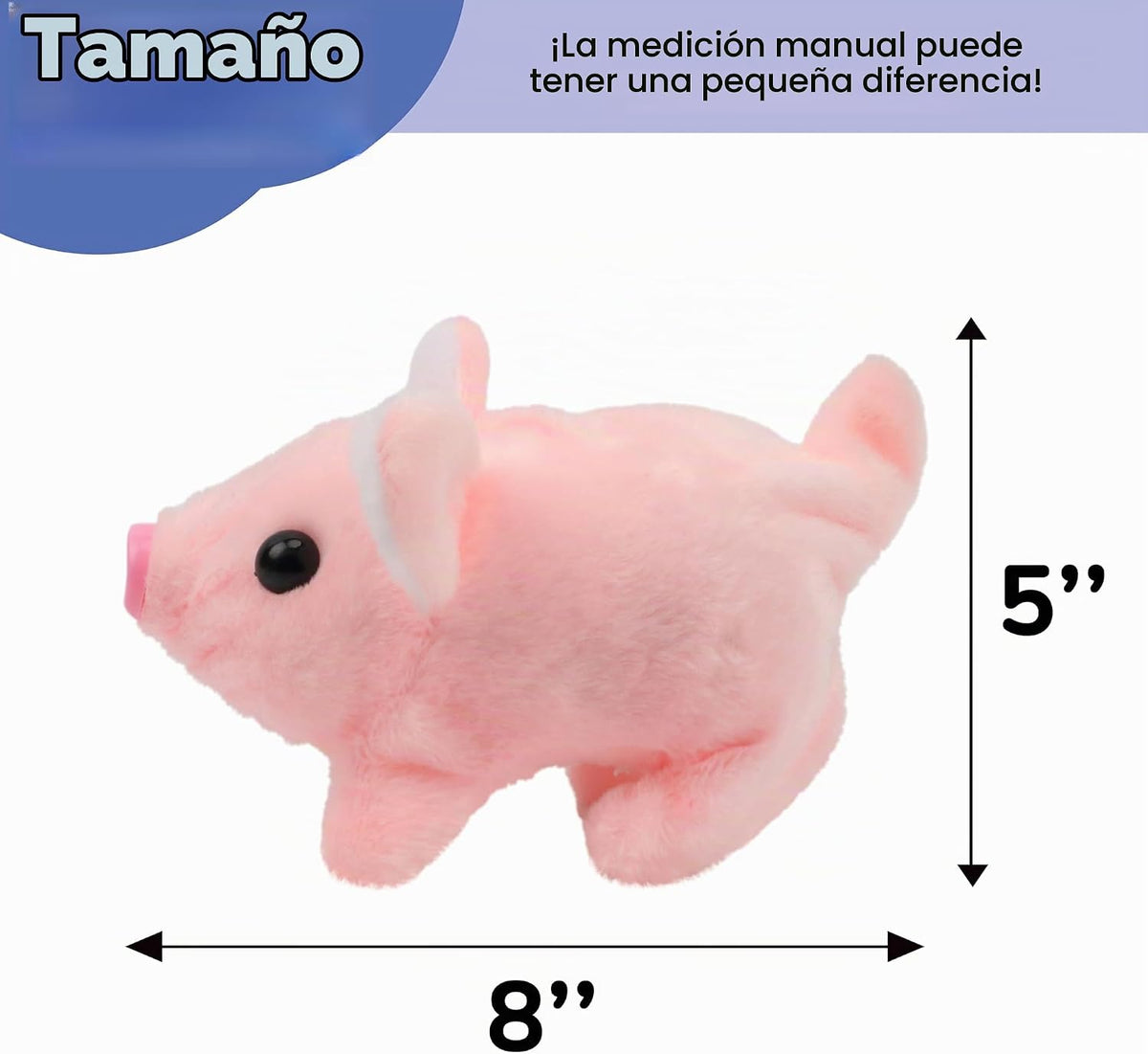 Hopearl - Cerdito interactivo que camina, juguete de peluche electr...