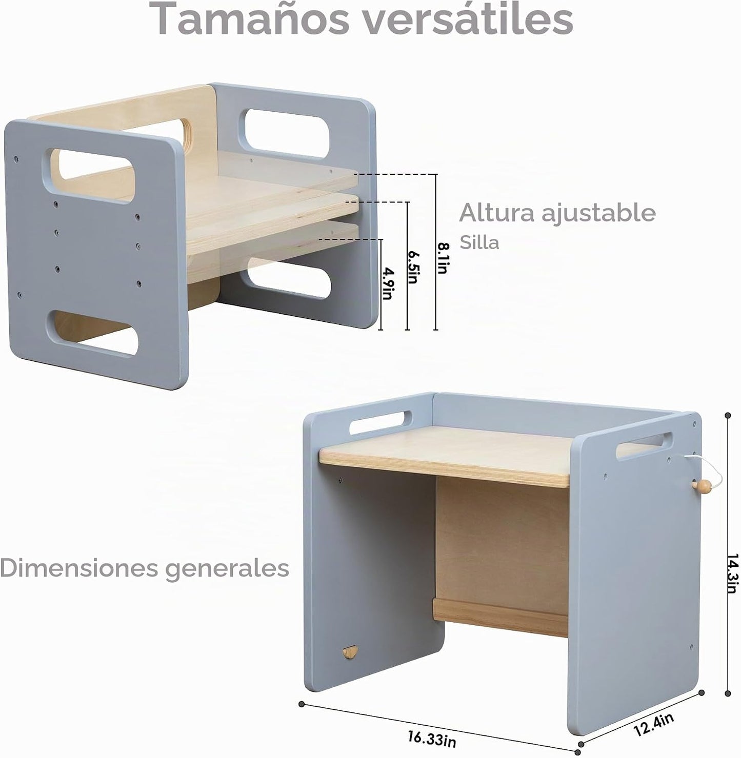 bpmfkid Juego de mesa y silla de destete Montessori - Diseño ajusta...