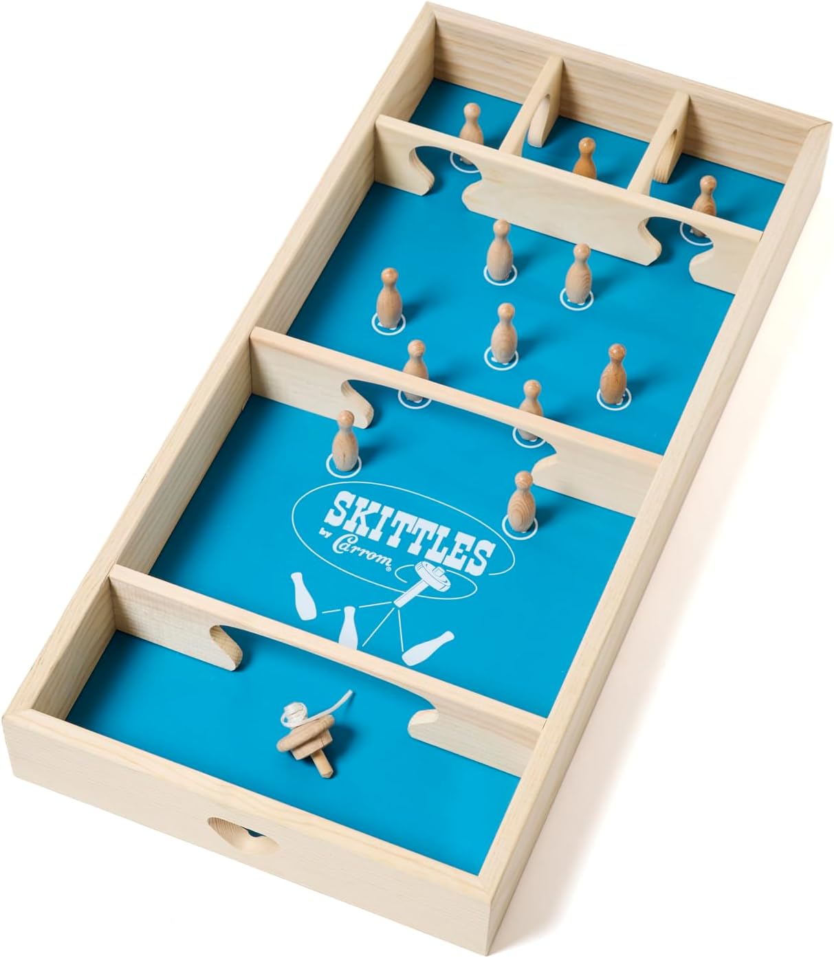 Carrom Juego Skittles - Juegos de mesa grandes para adultos y niños...