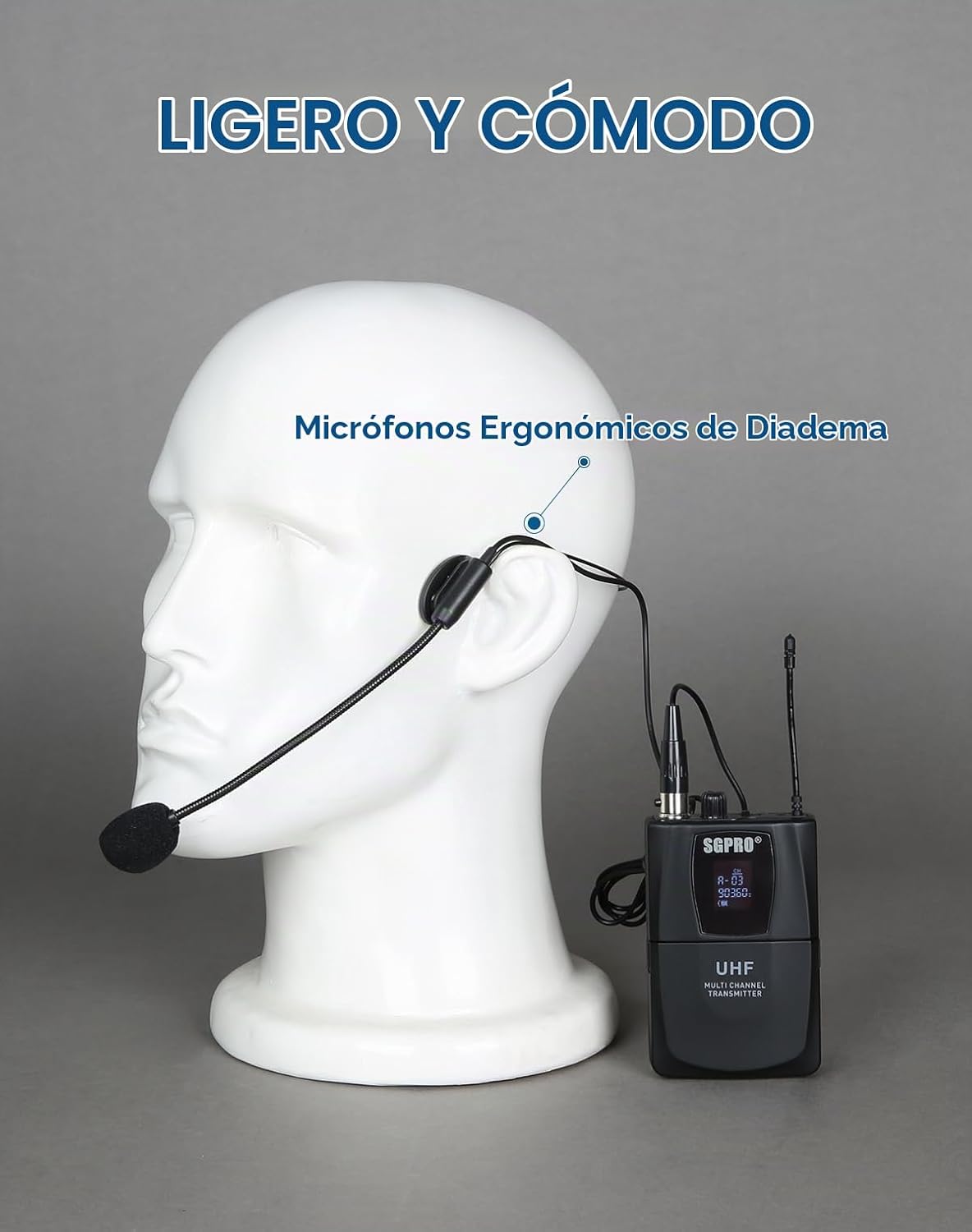 SG-13B Juego de micrófonos usados por la cabeza: Conjunto de micróf...