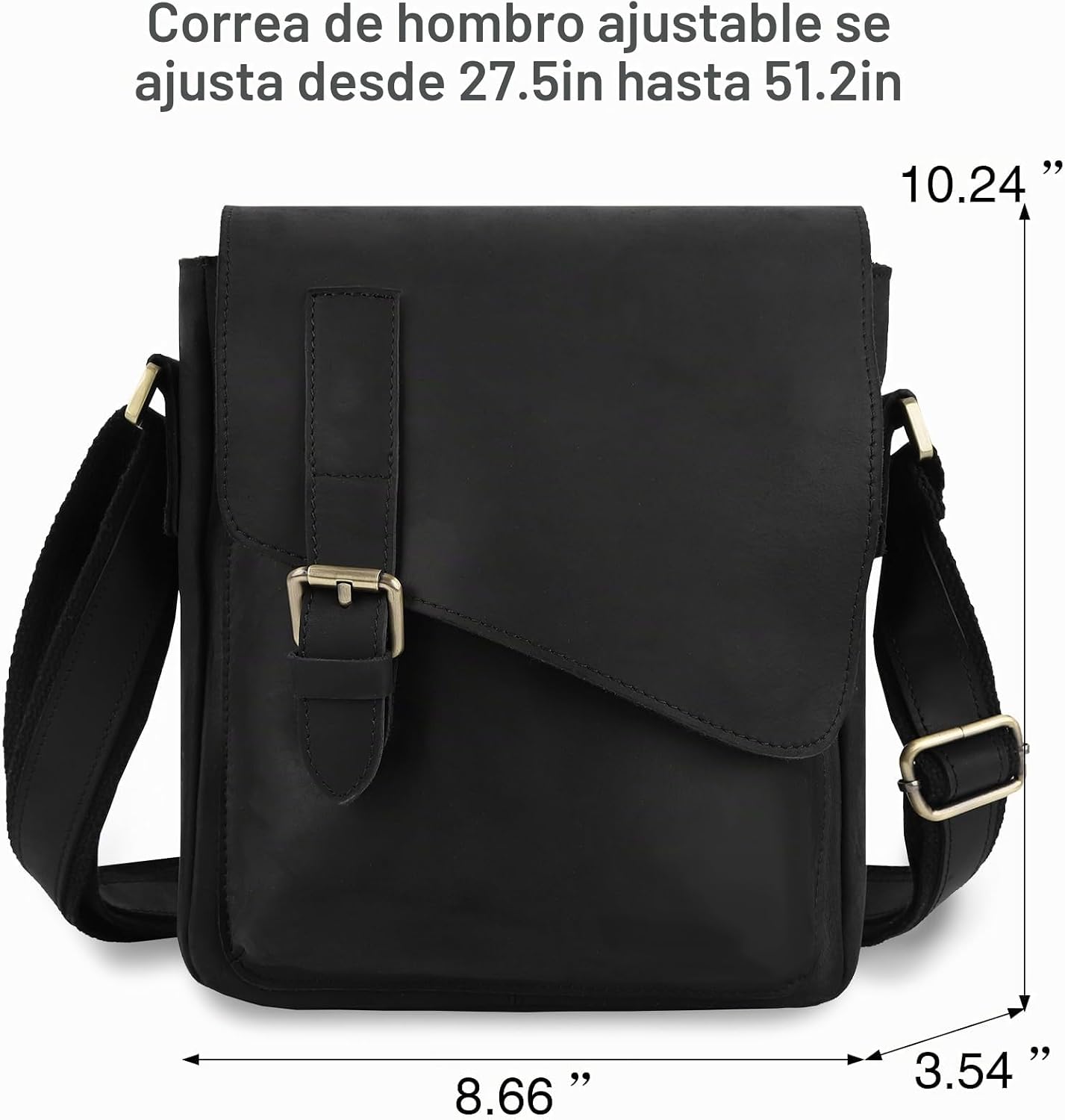 Jack&amp;Chris Bolso Mensajero de Cuero para Hombre, Bolso Bandoler...