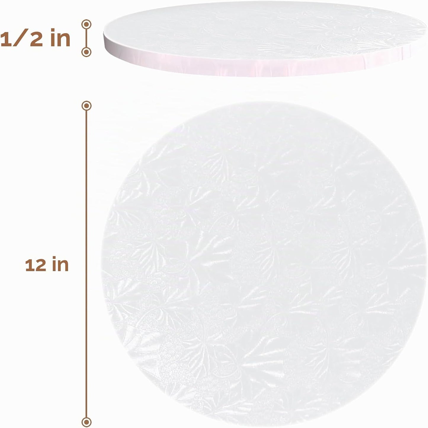 Cakebon - Bases redondas para tortas de 12 pulgadas, color blanco,...