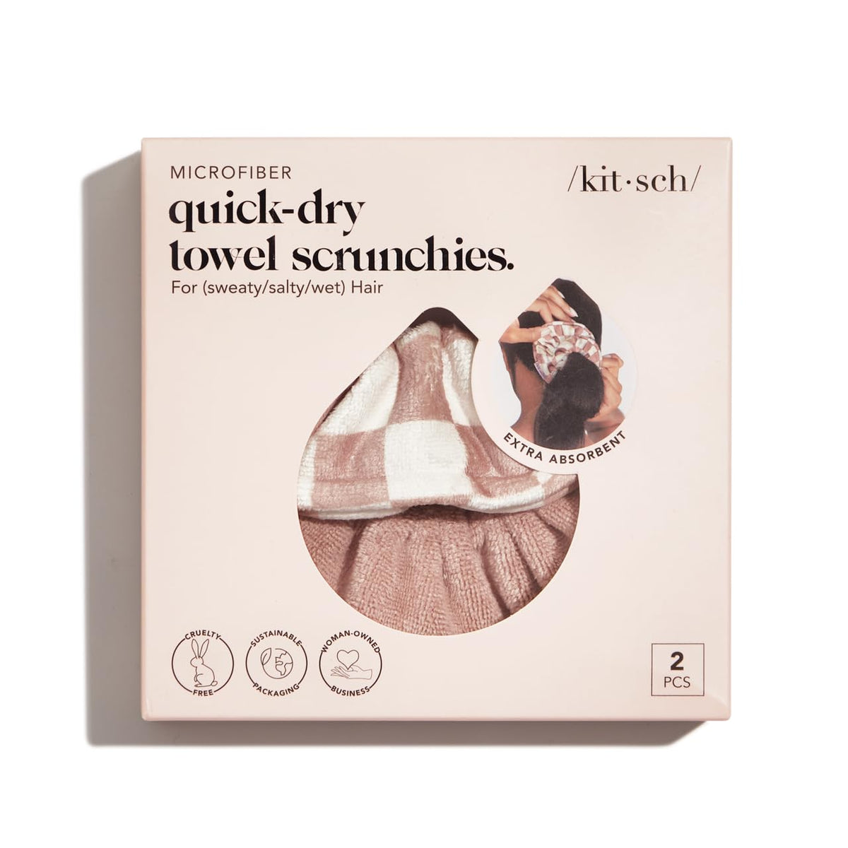 Kitsch Toalla de pelo de microfibra de secado rápido, color terraco...