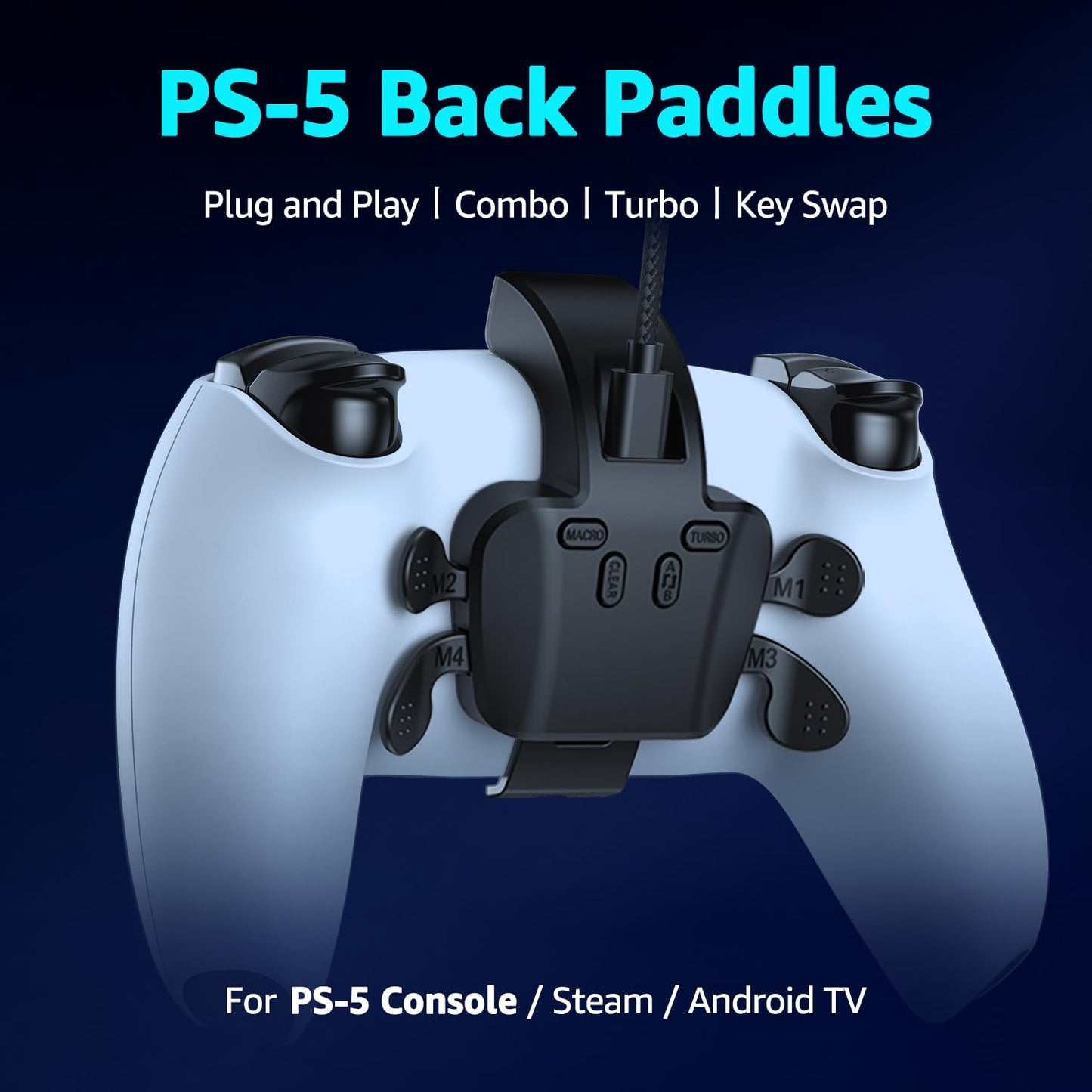 Akalyptra Accesorio de paletas traseras para controlador PS-5 con f...