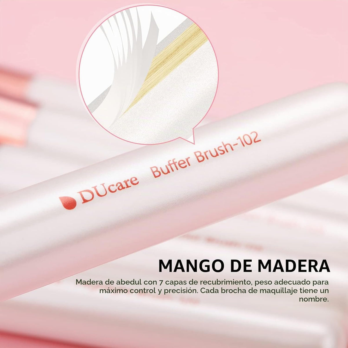 DUcare Juego de brochas de maquillaje profesionales, 27 piezas, bro...