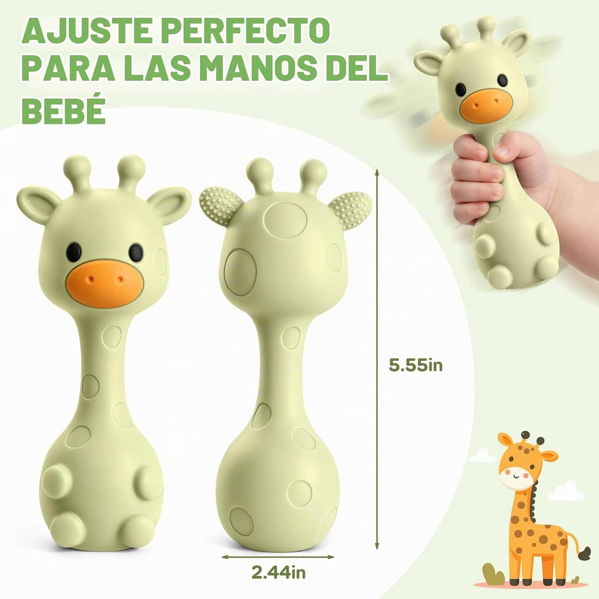 Juguetes para la dentición del bebé 3-6 6-12 meses, juguetes sonaje...