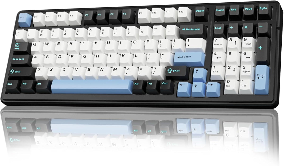 AULA Combo de teclado y mouse inalámbricos, teclados mecánicos F99...