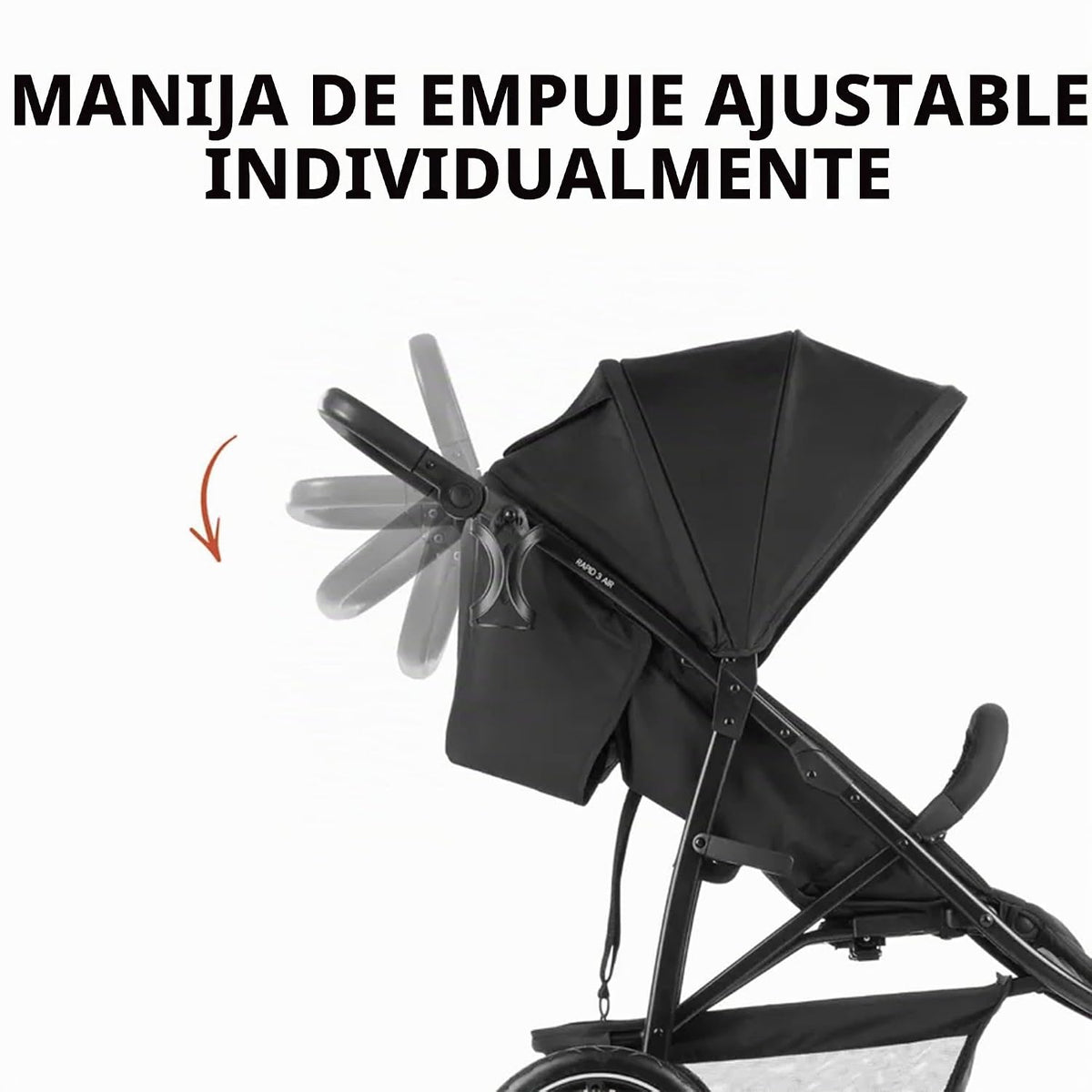 hauck Cochecito Rapid 3 Air, asiento reclinable de hasta 48.5 libra...