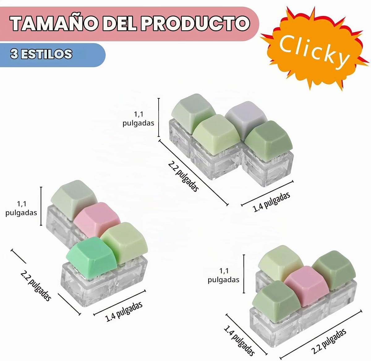 Juguete antiestrés con teclado de 3 piezas, juguete para aliviar el...
