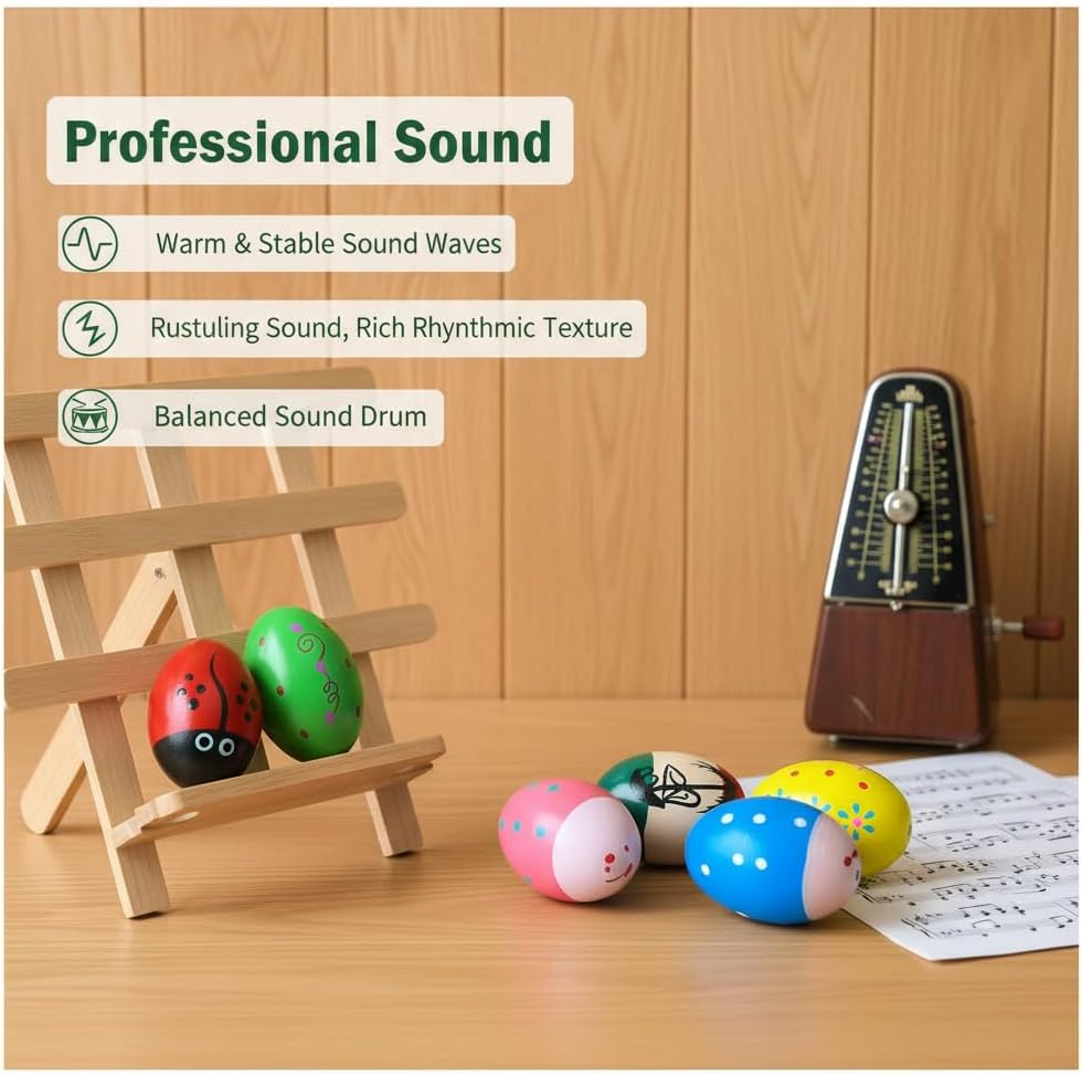 Musfunny Instrumentos de percusión para coctelera de huevos: 6 piez...