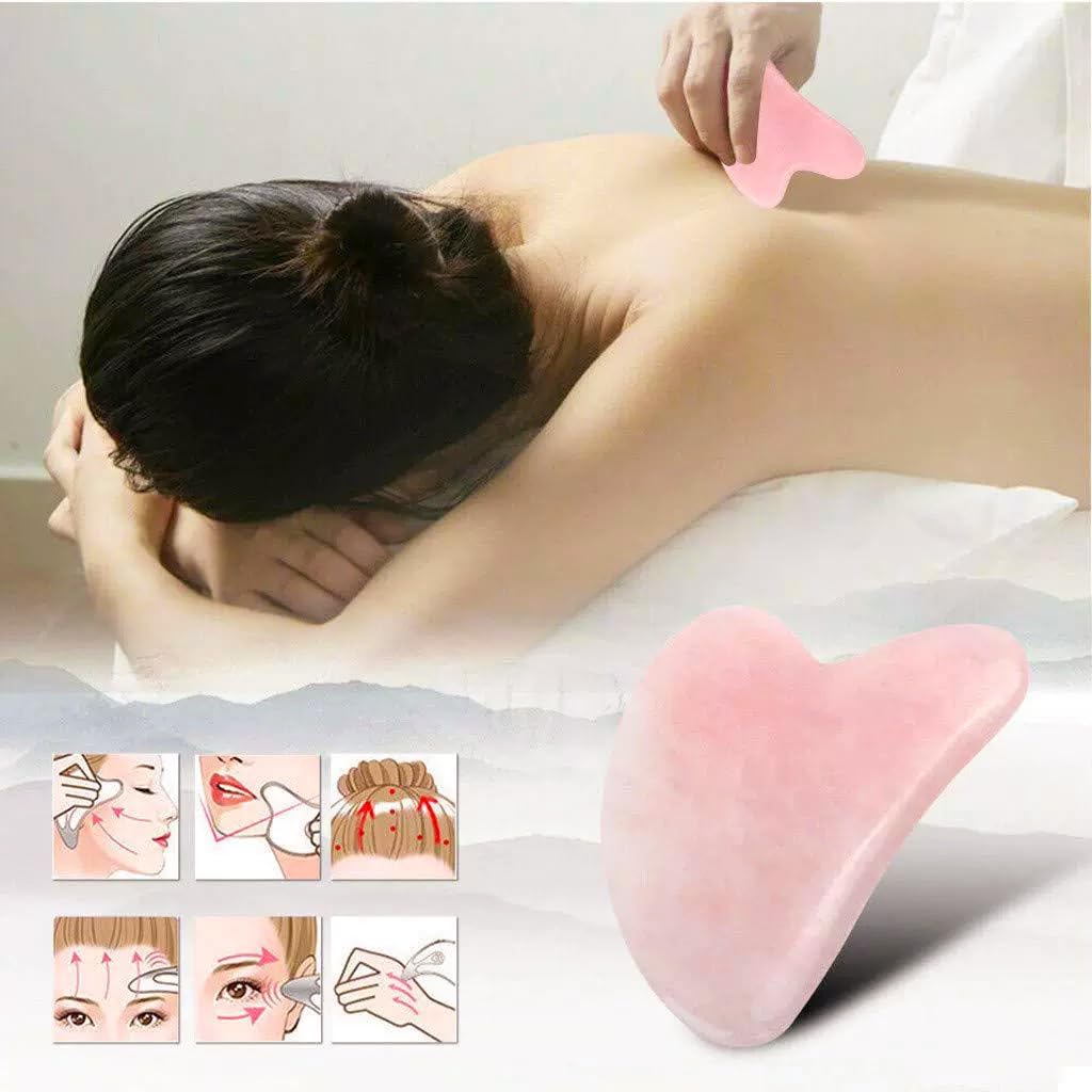 YAMHOHO Herramienta de masaje de piedra de jade Gua Sha, herramient...
