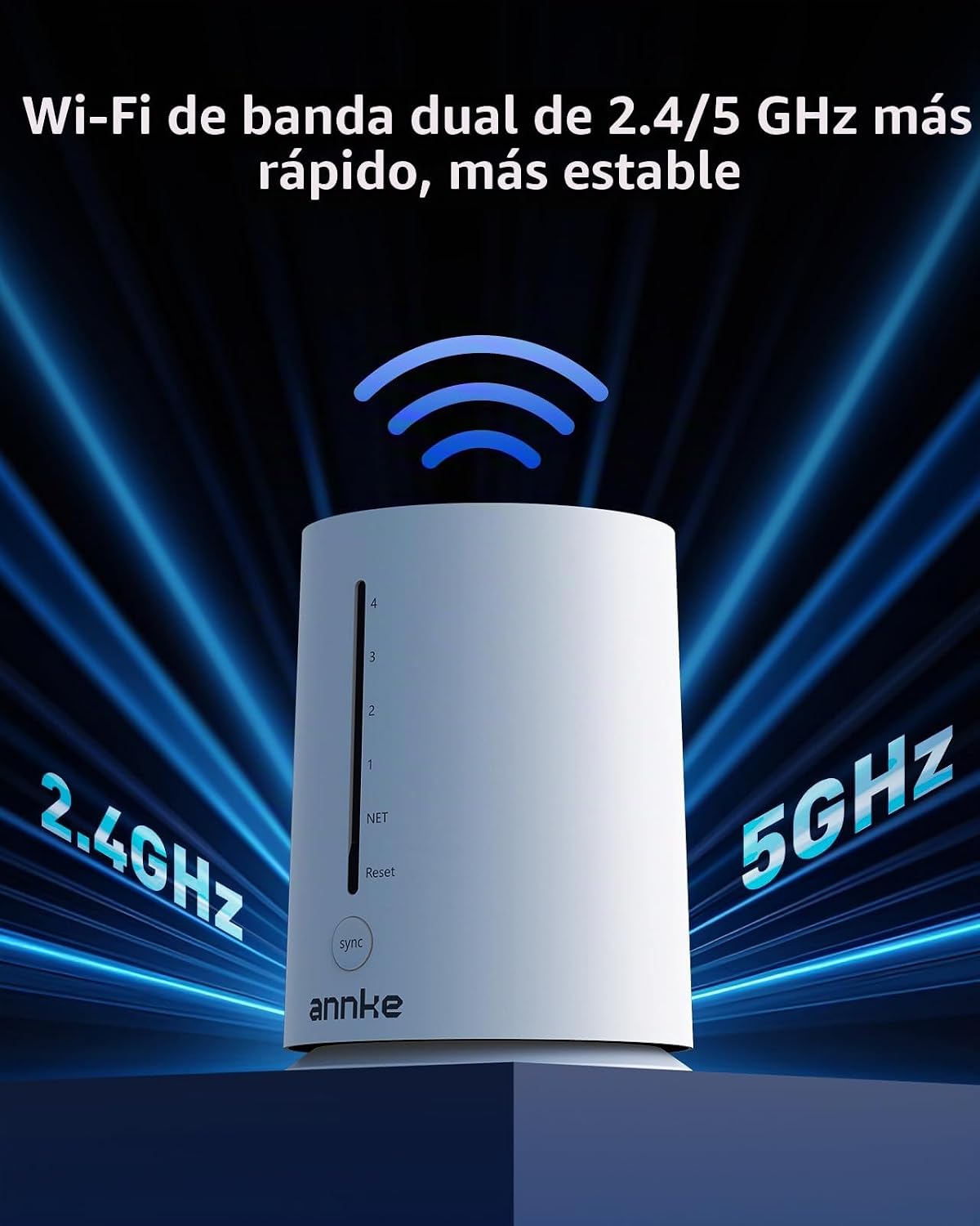 ANNKE Cámara de seguridad inalámbrica 2.5K al aire libre, sistema d...