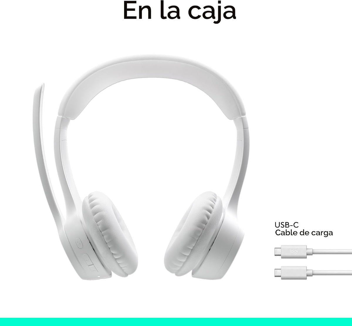 Logitech Auriculares inalámbricos Bluetooth Zone 300 - Blanquecino...