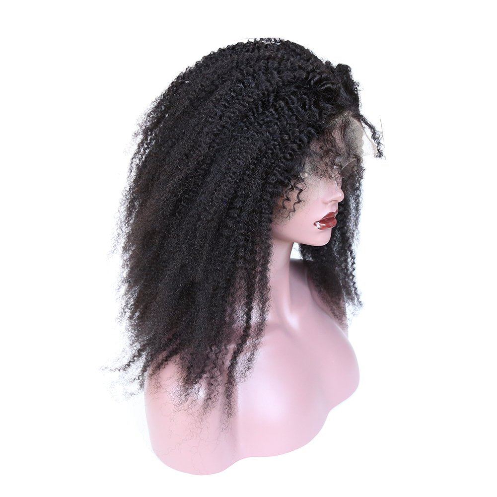 zigzag hair Pelucas de cabello humano rizado con encaje frontal par...