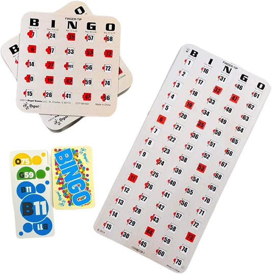 Regal Bingo - Juego de 25 tarjetas de bingo con ventanas deslizante...