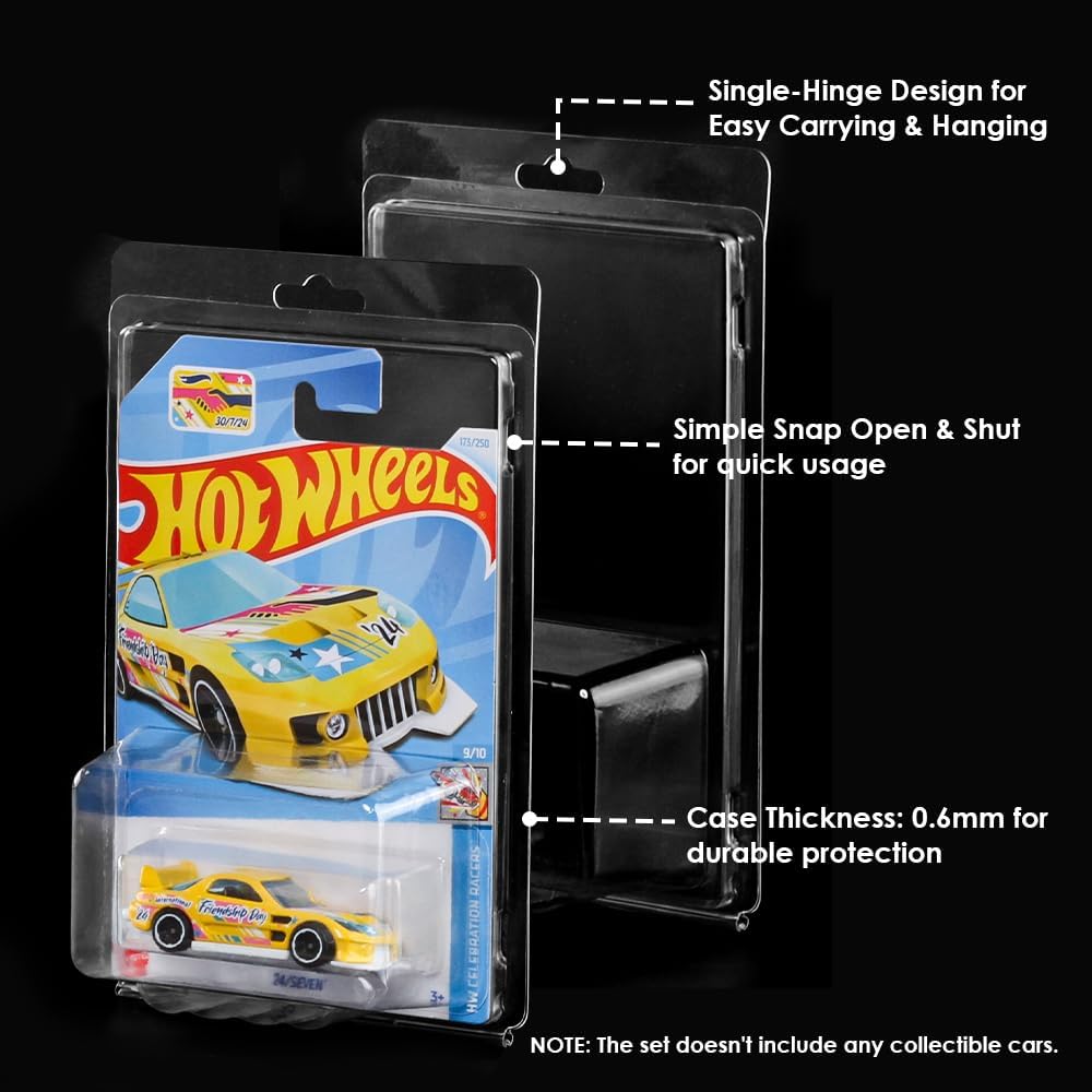 Baskiss - Juego de 36 fundas protectoras transparentes para Hot Whe...