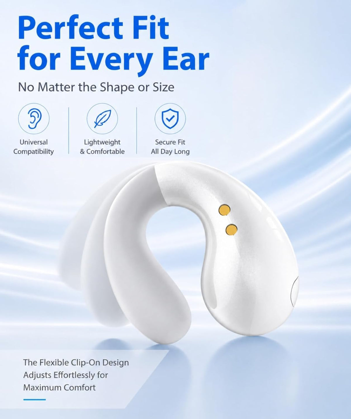 Boytond Auriculares ultra abiertos: cómodos auriculares de conducci...