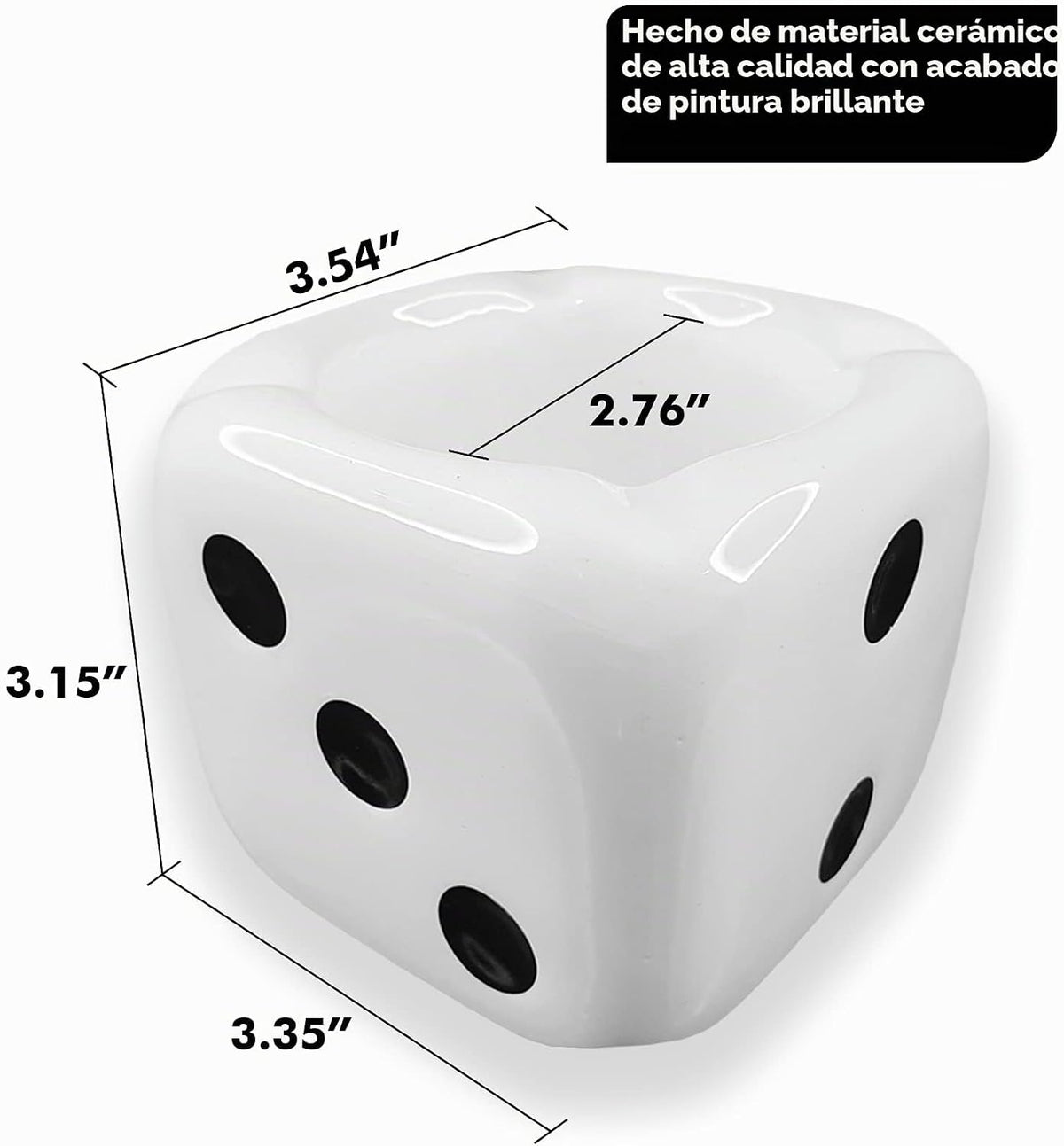 Jeuristic Ceniceros para Cigarrillos Dados Cenicero - Blanco | Ceni...