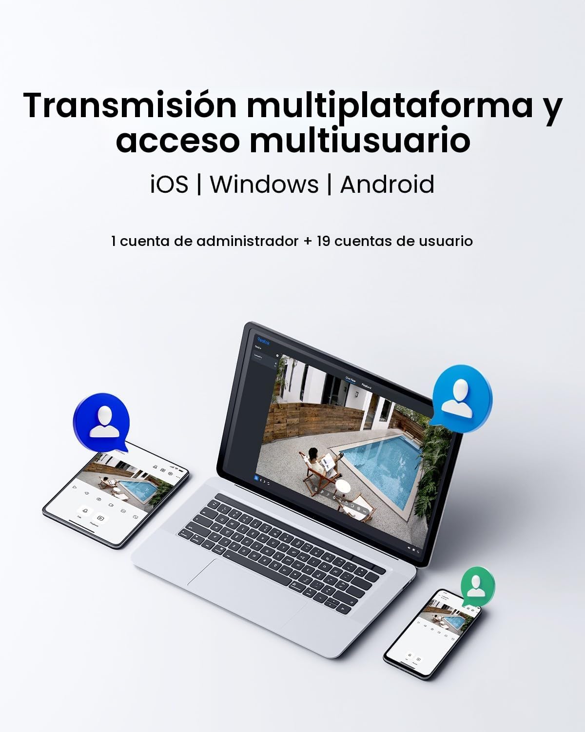 REOLINK Cámara de seguridad para exteriores Lumus Pro 4K, cámara Wi...