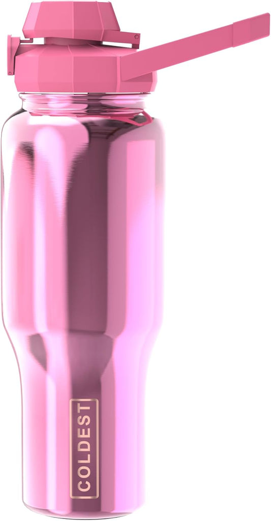 Coldest Botella de agua deportiva \u2013 Tapas 3 en 1 (Chug, popote...