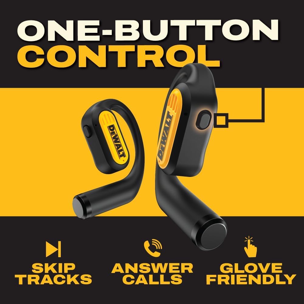 DEWALT Auriculares de Oído Abierto de Servicio Pesado, Auriculares...