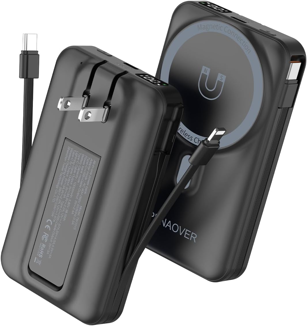 para Magsafe Cargador Portátil Magnético, Batería Externa Inalámbri...