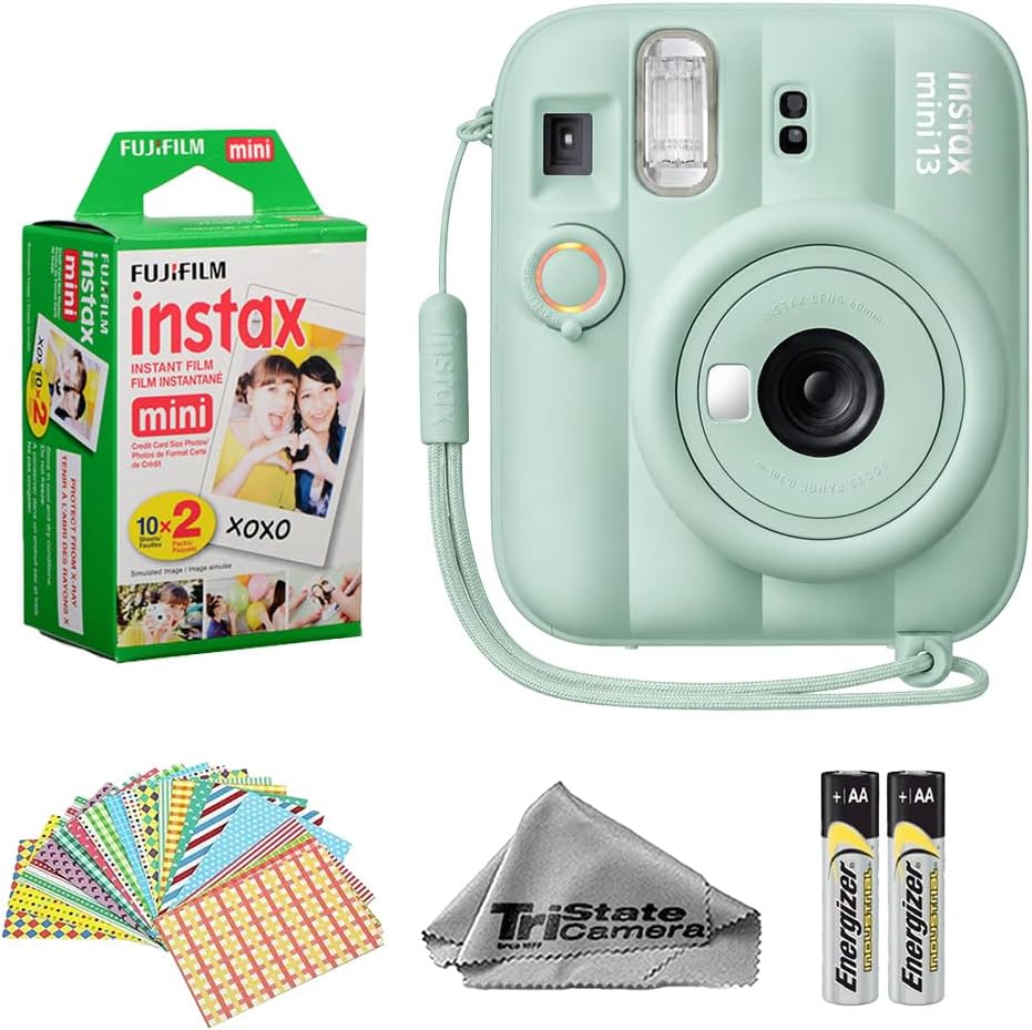 Cámara instantánea Fujifilm Instax Mini 13 Lagoon Green con películ...