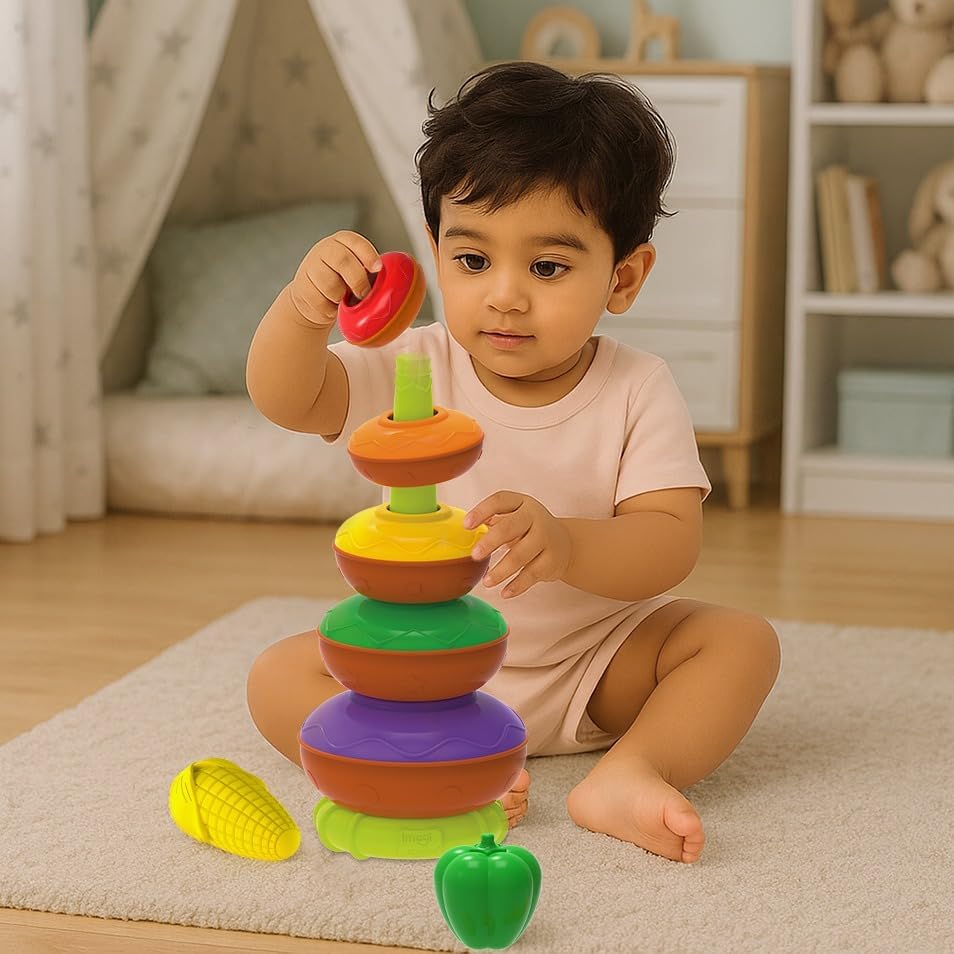 Imagimake Leaps &amp; Bounds - Ollas apilables, juguete de activida...
