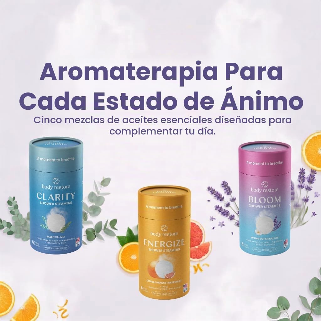Body Restore - Paquete de 6 bombas de baño de aromaterapia, regalos...