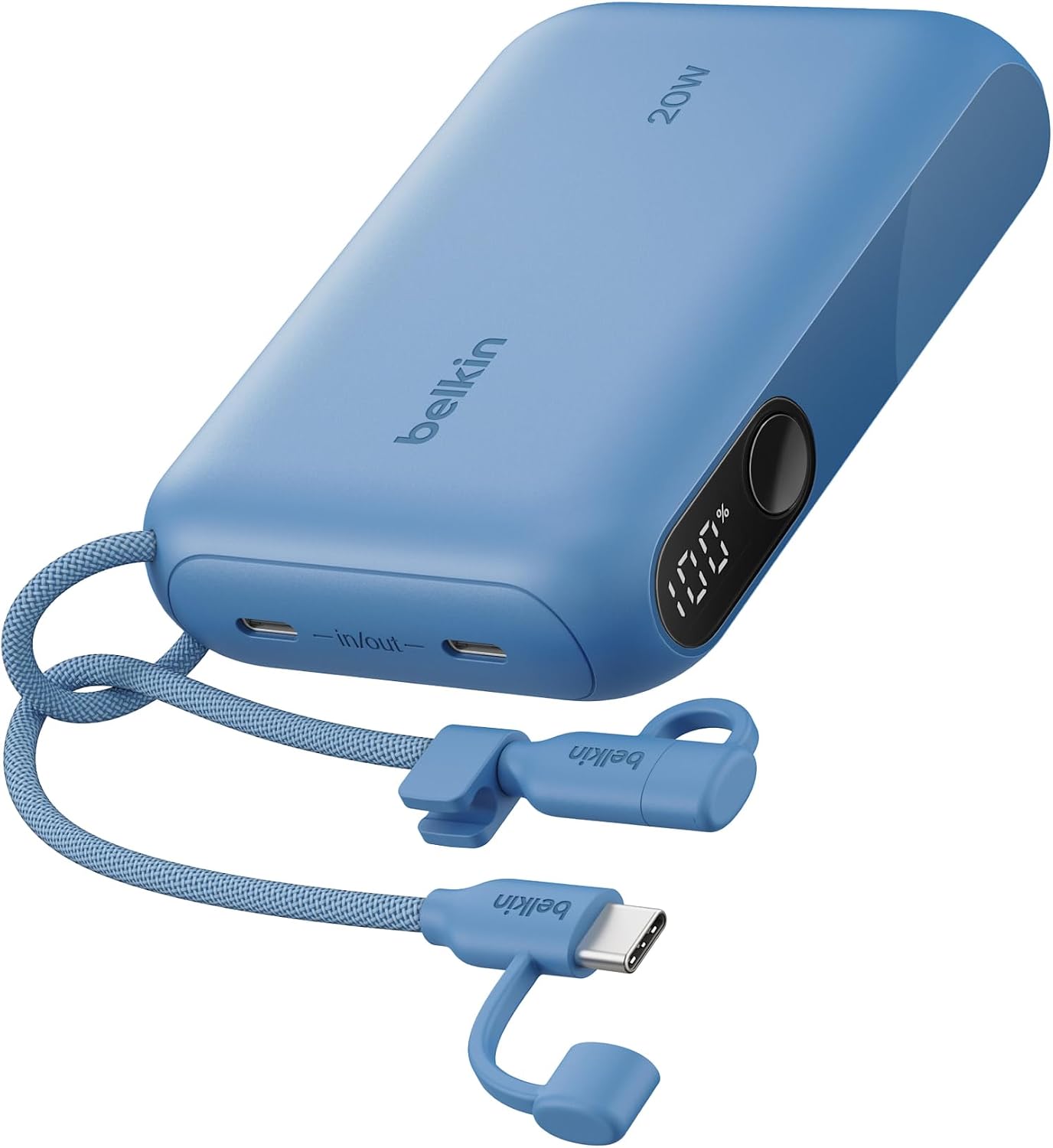 Belkin - Cargador portátil, batería de potencia USB-C delgada de 10...