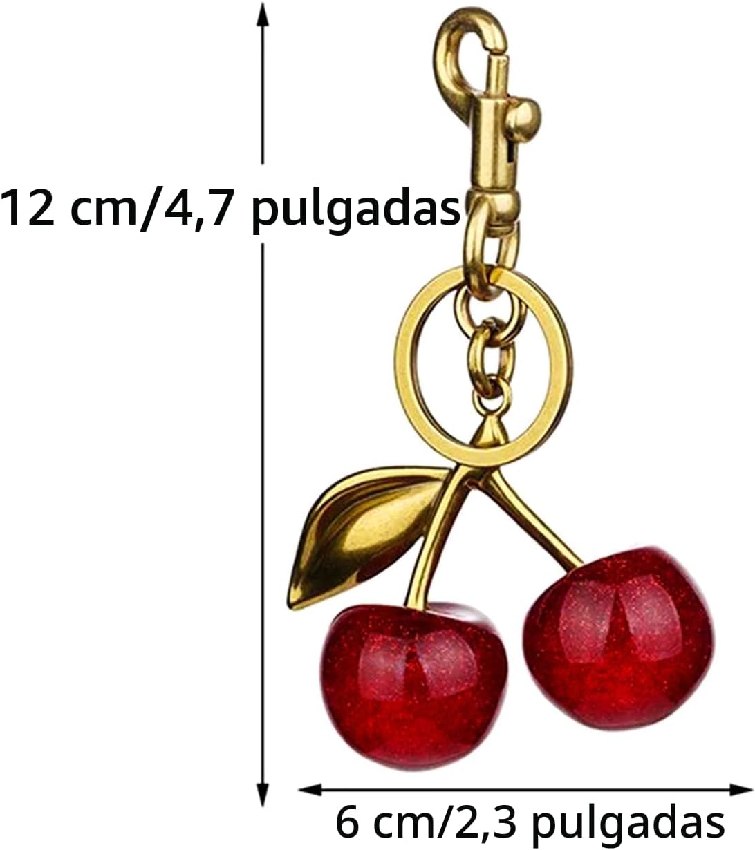 Llavero FASTFAIRY con dijes de cereza para bolso: llaveros para muj...