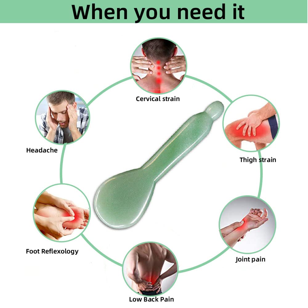 TOP SEWING Jade Gua Sha Herramientas de Masaje Herramienta Facial N...