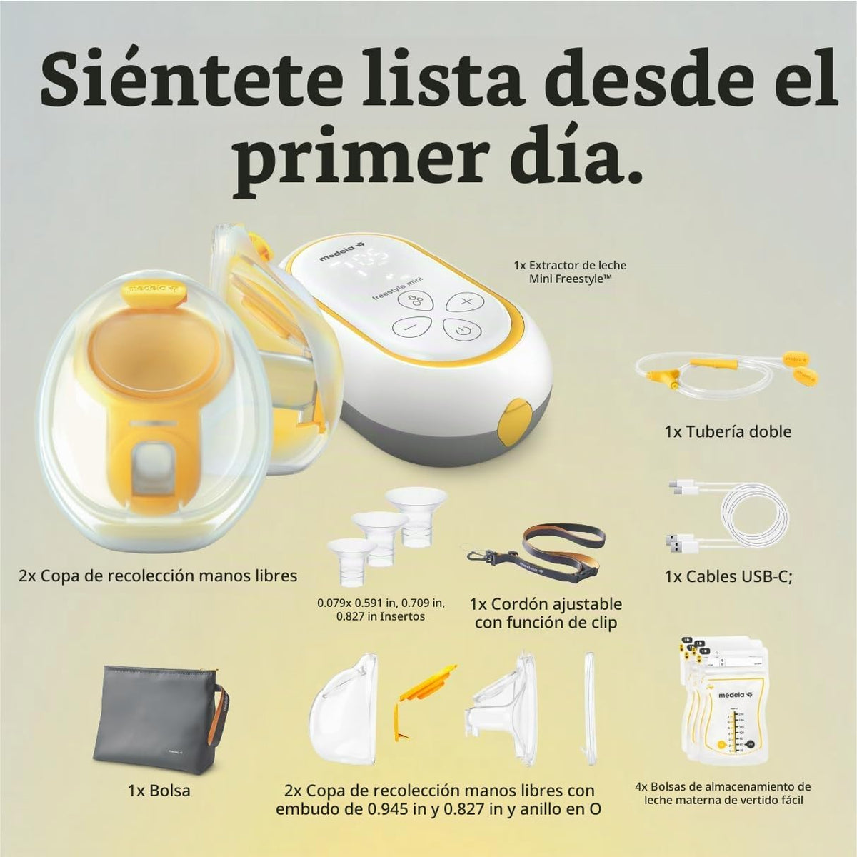 Medela Freestyle Mini InBra Extractor de Leche Eléctrico Manos Libr...